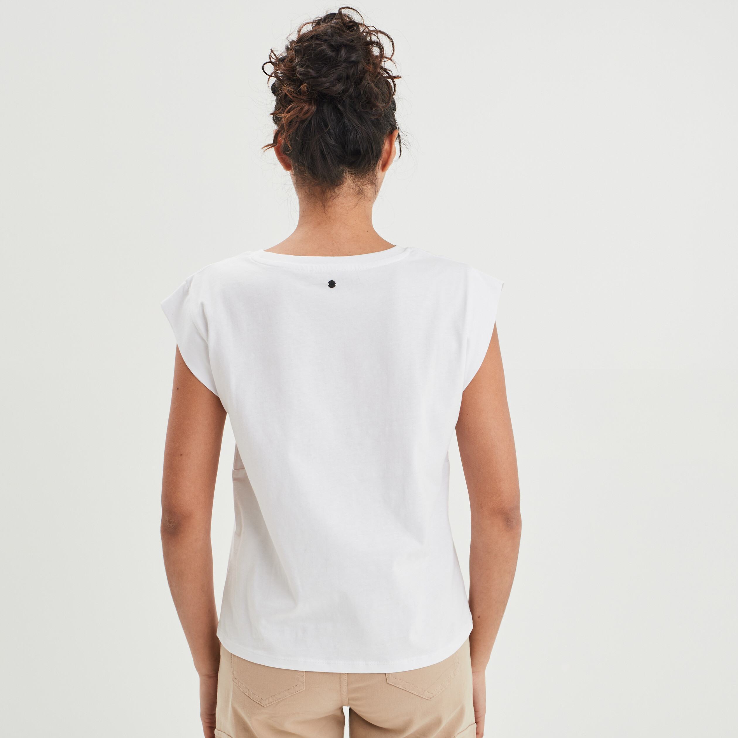 T-shirt manches courtes Liberto sable femme | La Halle