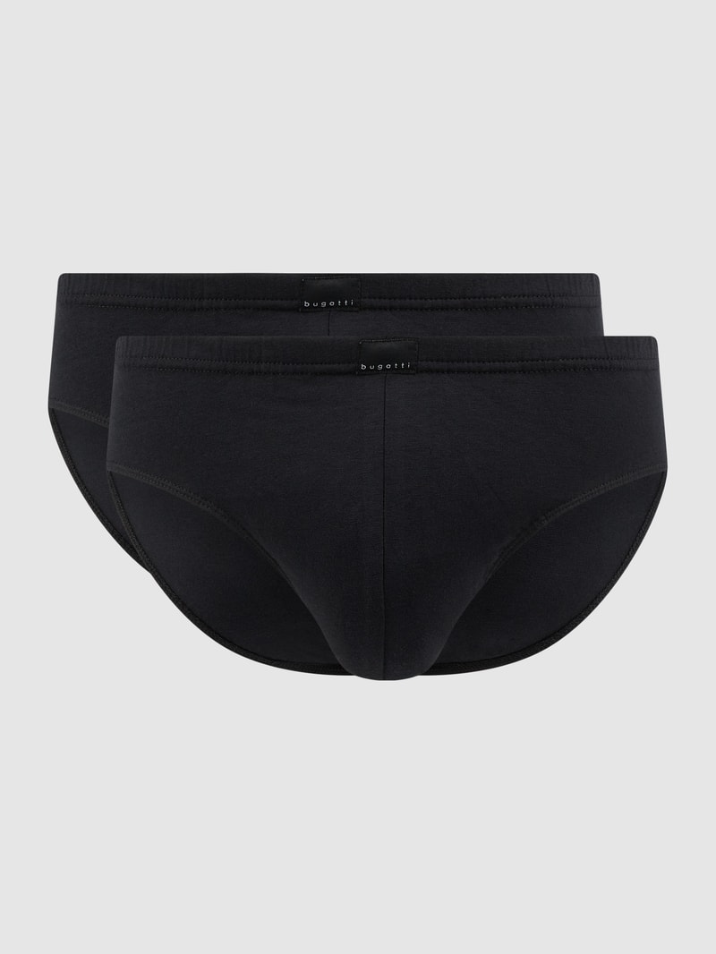 Slip mit Stretch-Anteil im 2er-Pack Modell 'Brüssel' in schwarz