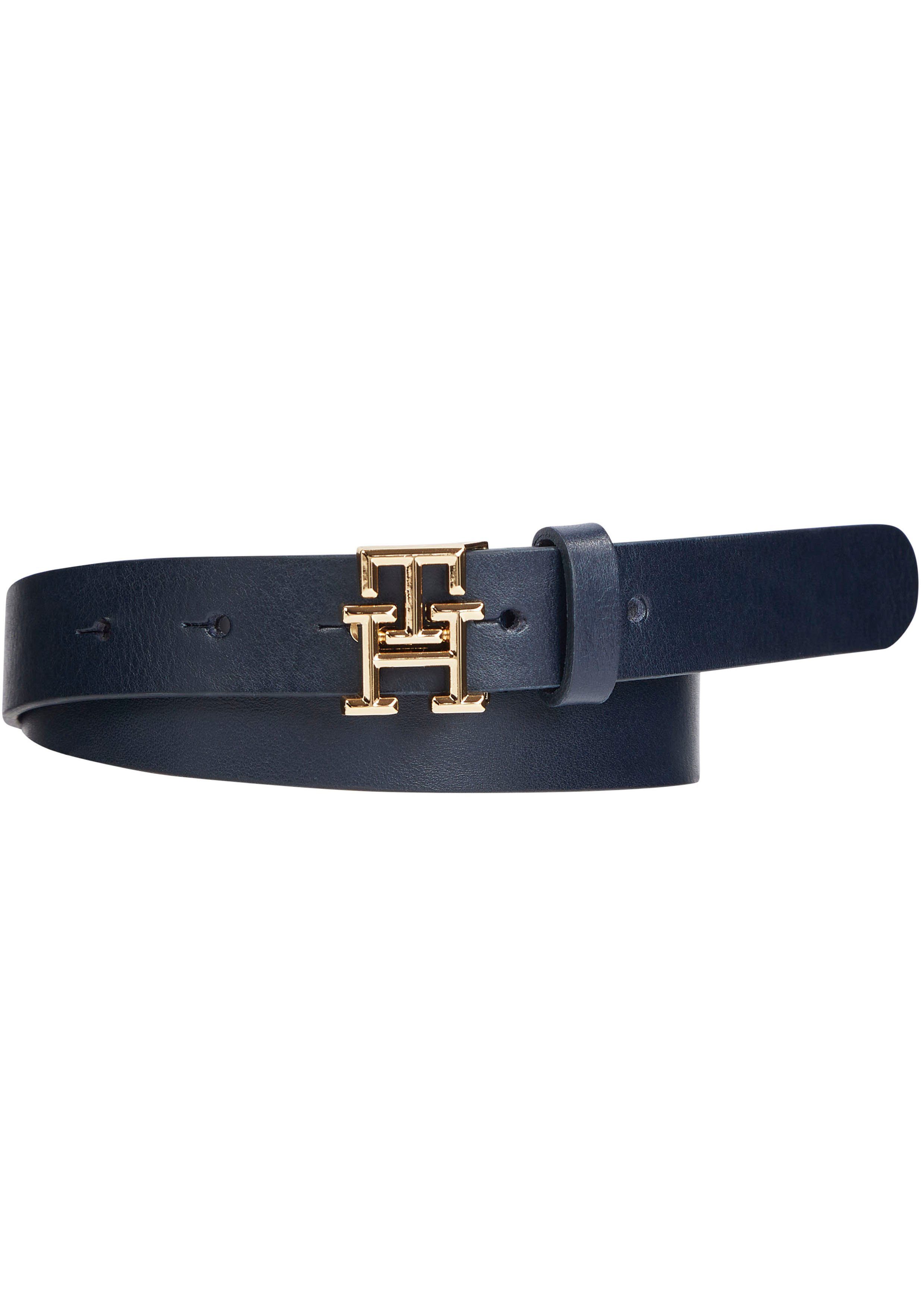 Tommy Hilfiger Ledergürtel TH LOGO 2.5 mit Monogramm- Schnalle