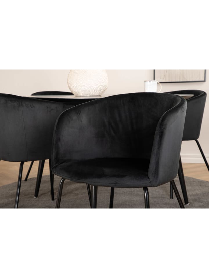 ebuy24 Essgruppe Dipp 28 (5-teilig) Schwarz 115 x 115 cm günstig kaufen onesize