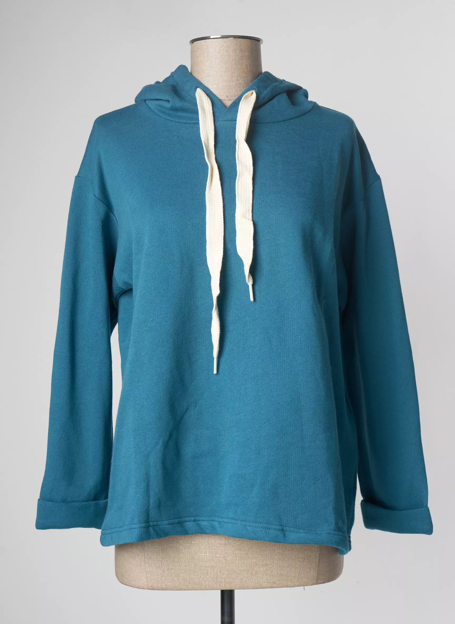 Lazy   Cosy Sweat Capuche Femme couleur bleu