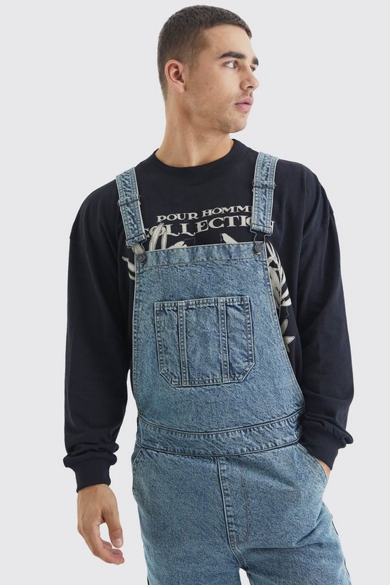 Lange Jeans-Latzhose