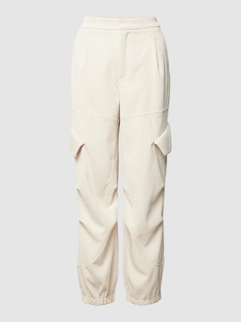 Cargohose aus Cord mit elastischem Bund Modell 'OSAKA' in offwhite