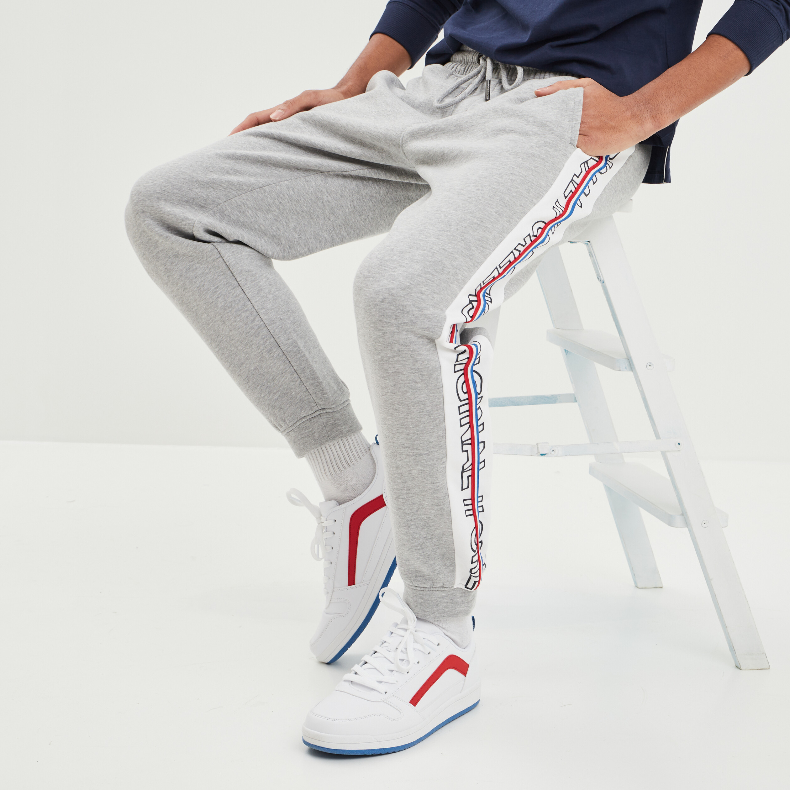 Pantalon de jogging straight gris clair homme | La Halle