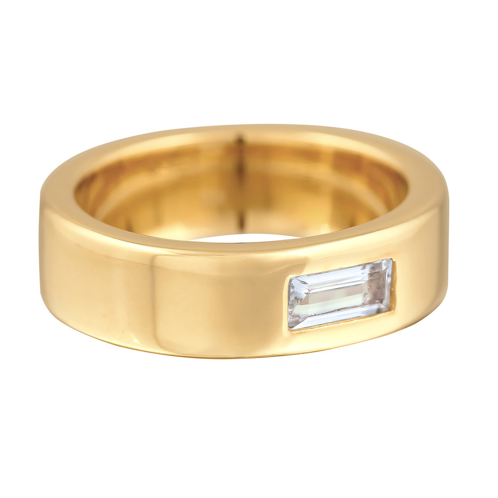 Elli PREMIUM Elli PREMIUM Bague Femmes Bande Élégant Simple avec Topaze en Argent Sterling 925 Bague
