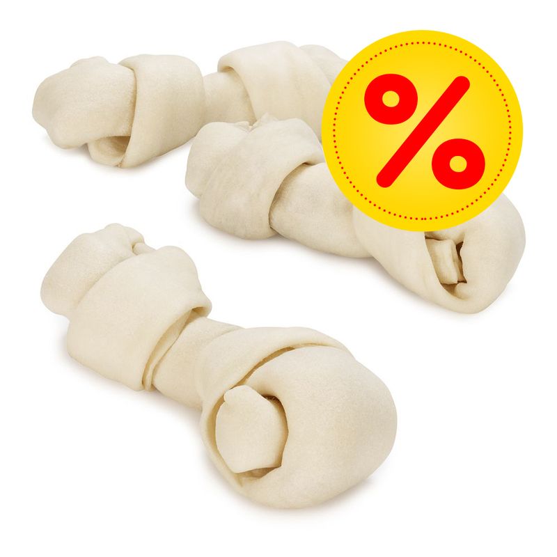 Sparpaket Barkoo Kauknochen geknotet natur