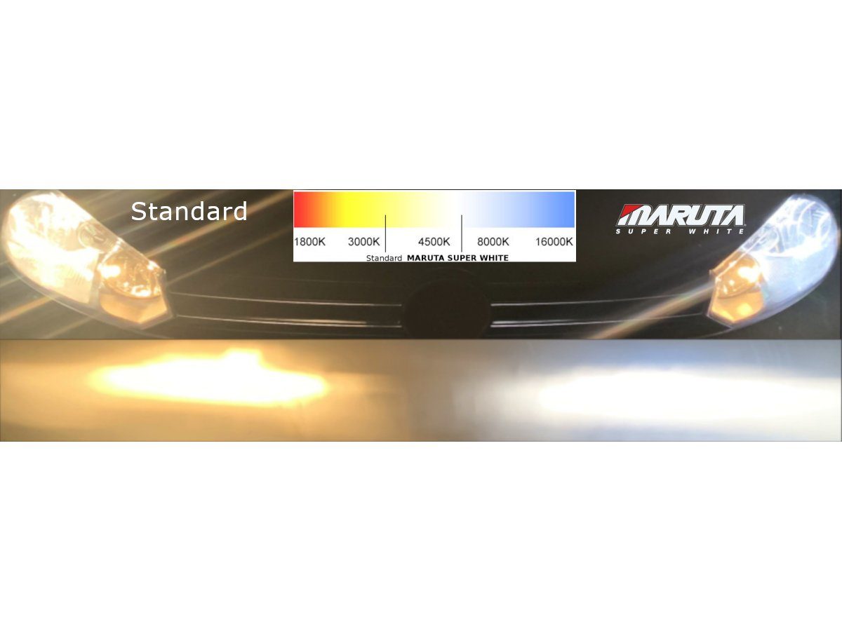 MARUTA KFZ-Ersatzleuchte MT-440, PX26d, 2 St., Tageslichtweiß, H7 55W 5500K Xenon-Effekt Halogenlampe für Scheinwerfer, Abblendlicht