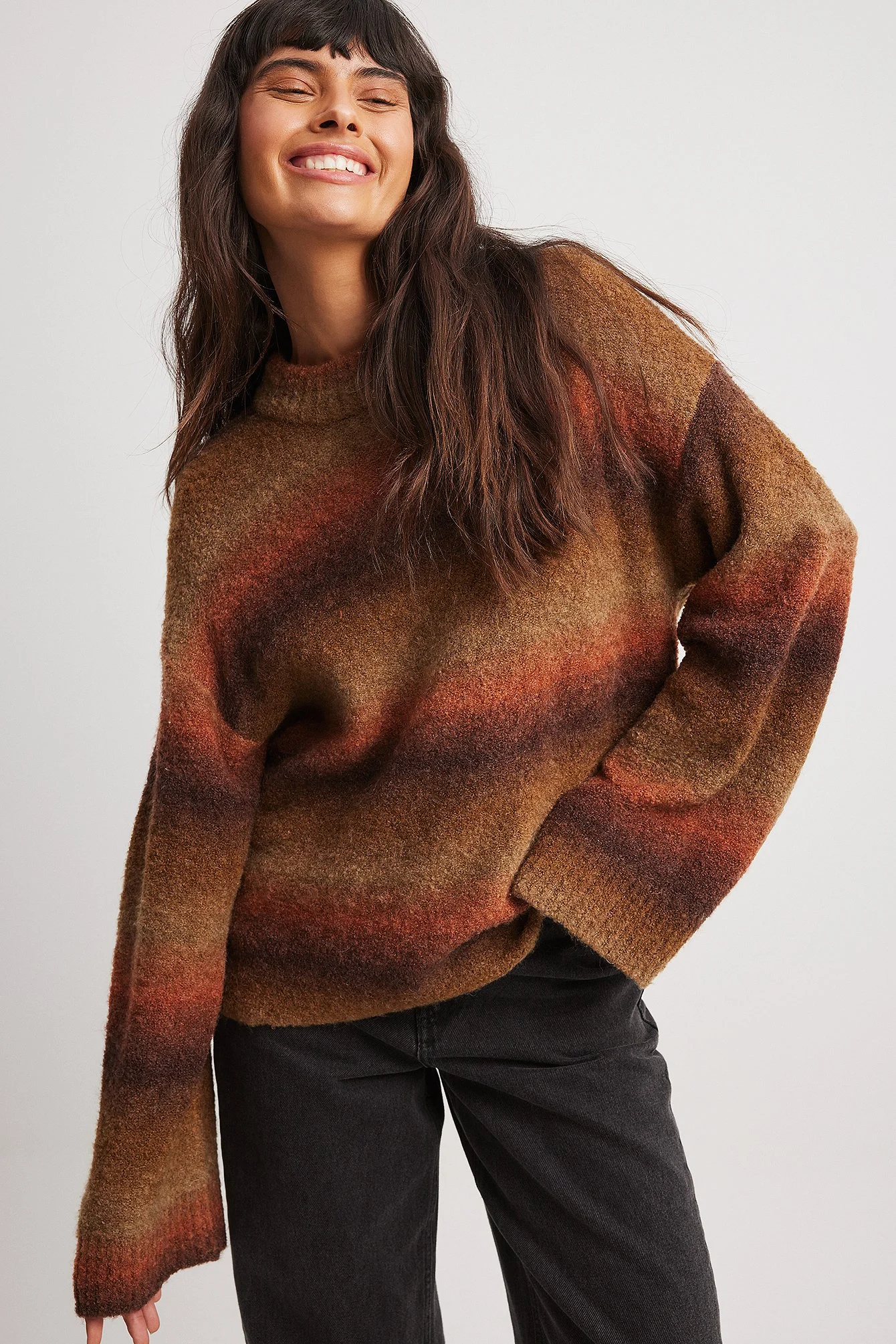 Oversized-Strickpullover mit Ombre-Effekt