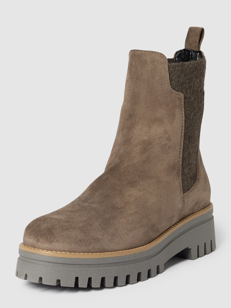 Chelsea Boots aus Leder Modell 'TINA' in mittelgrau