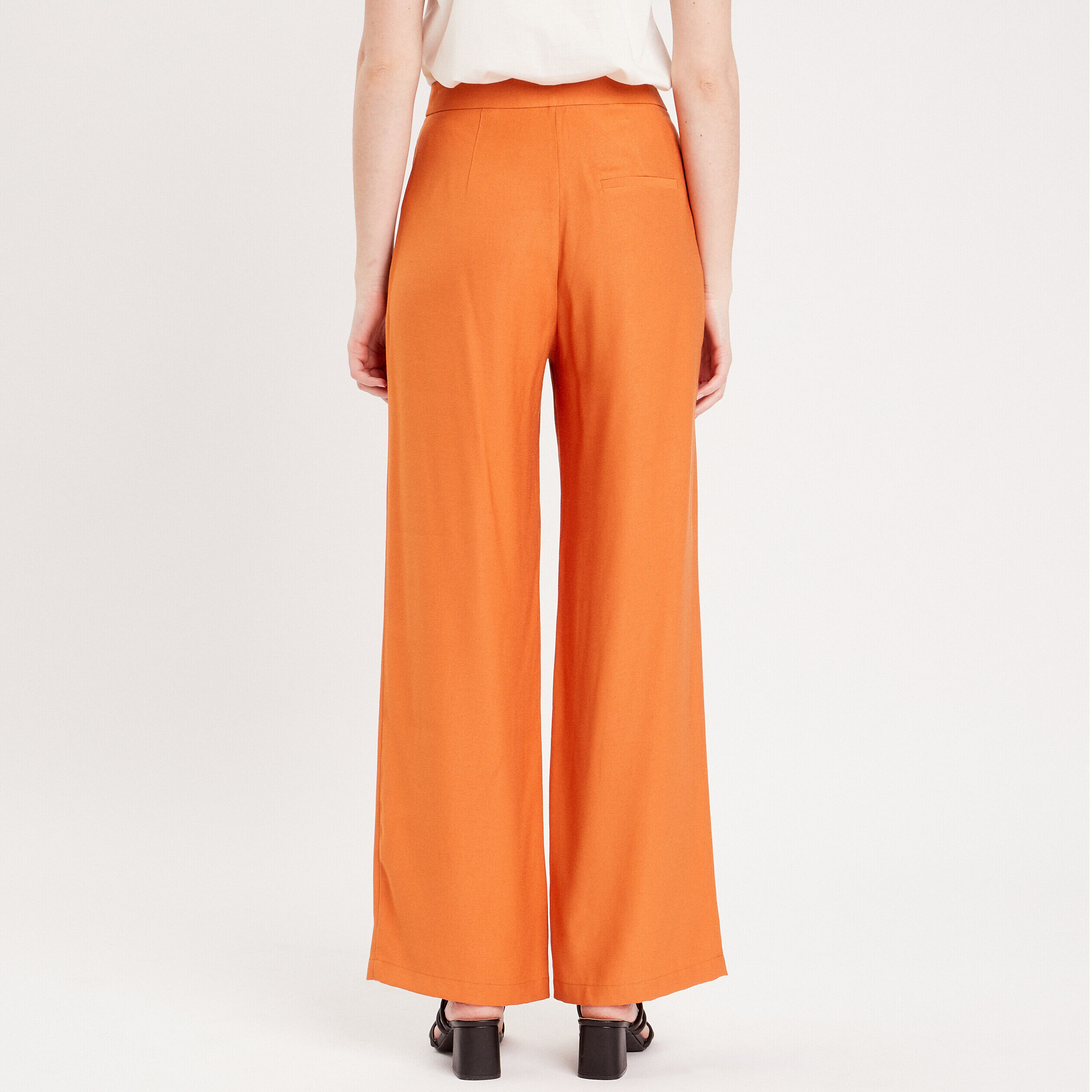 Pantalon city large orange femme | Cache Cache