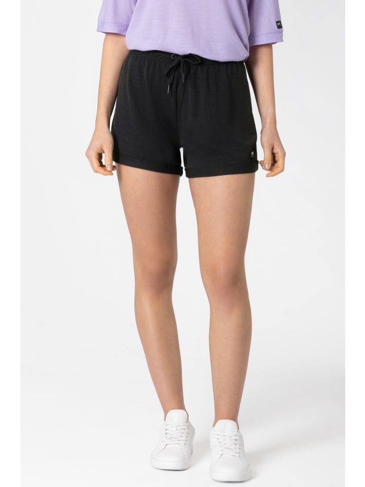 super.natural Merino Shorts W WIDE SHORTS in schwarz günstig kaufen