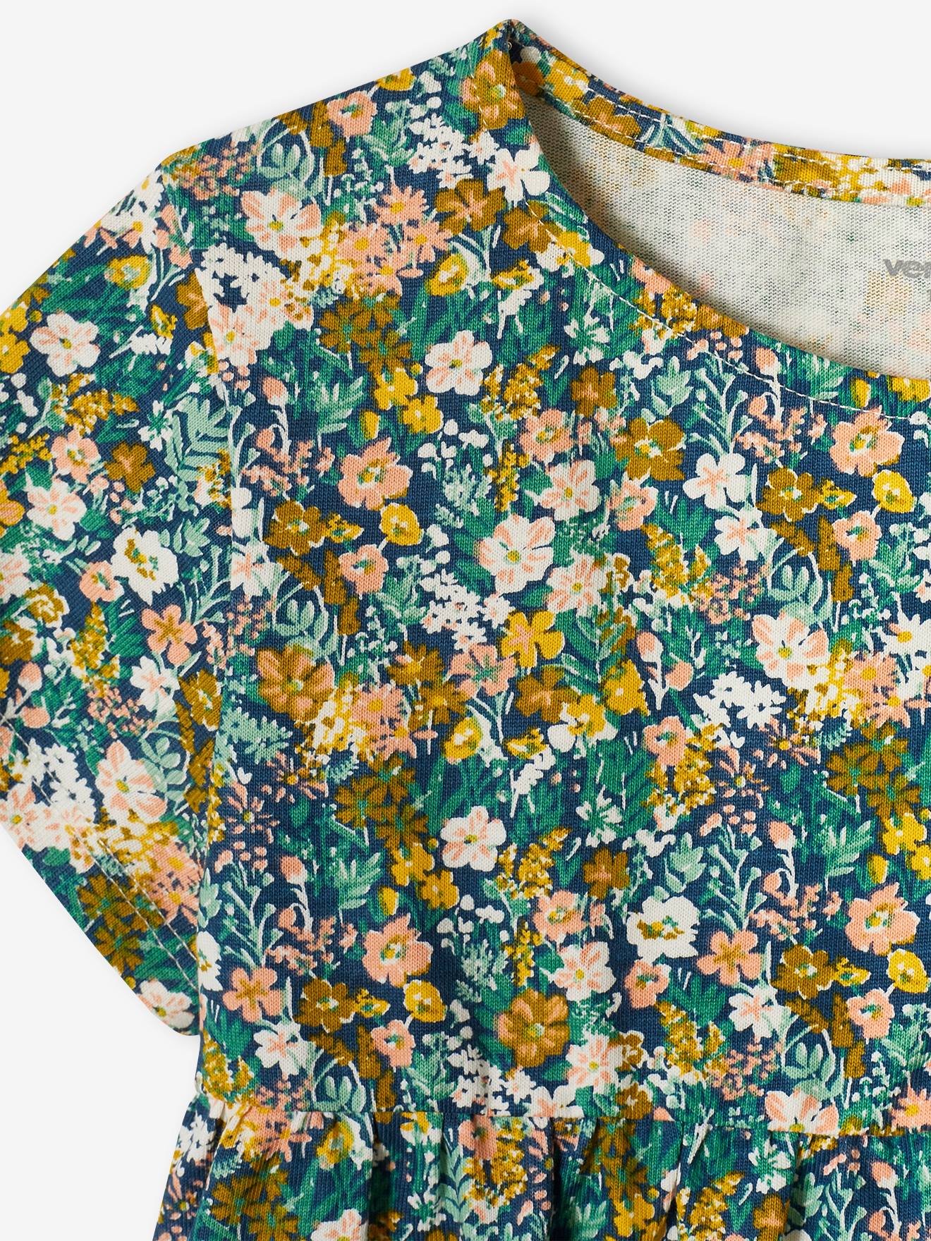 Ensemble robe + cardigan fille pêche