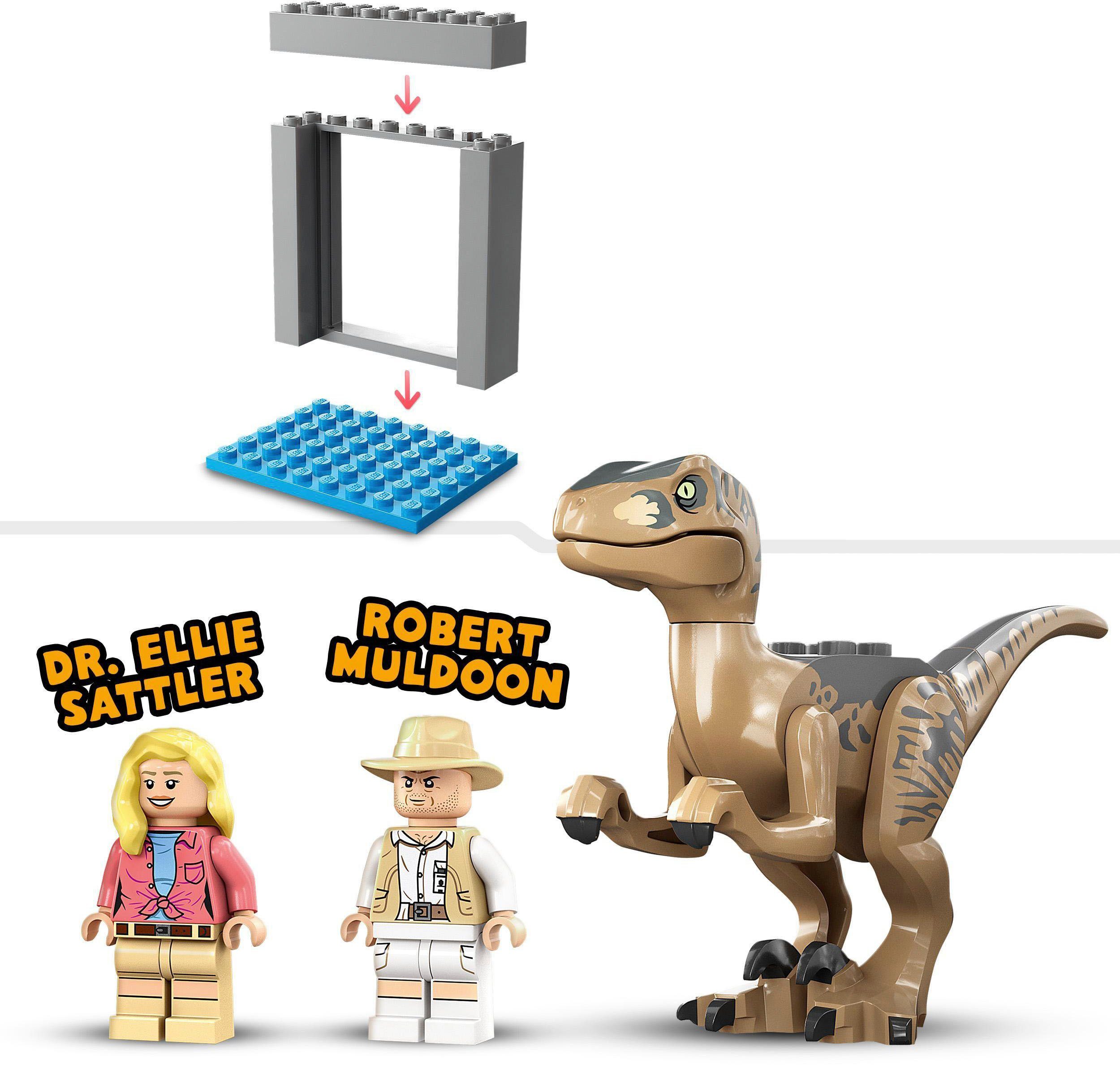 LEGO® Konstruktionsspielsteine Flucht des Velociraptors (76957), LEGO® Jurassic Park, (137 St), Made in Europe