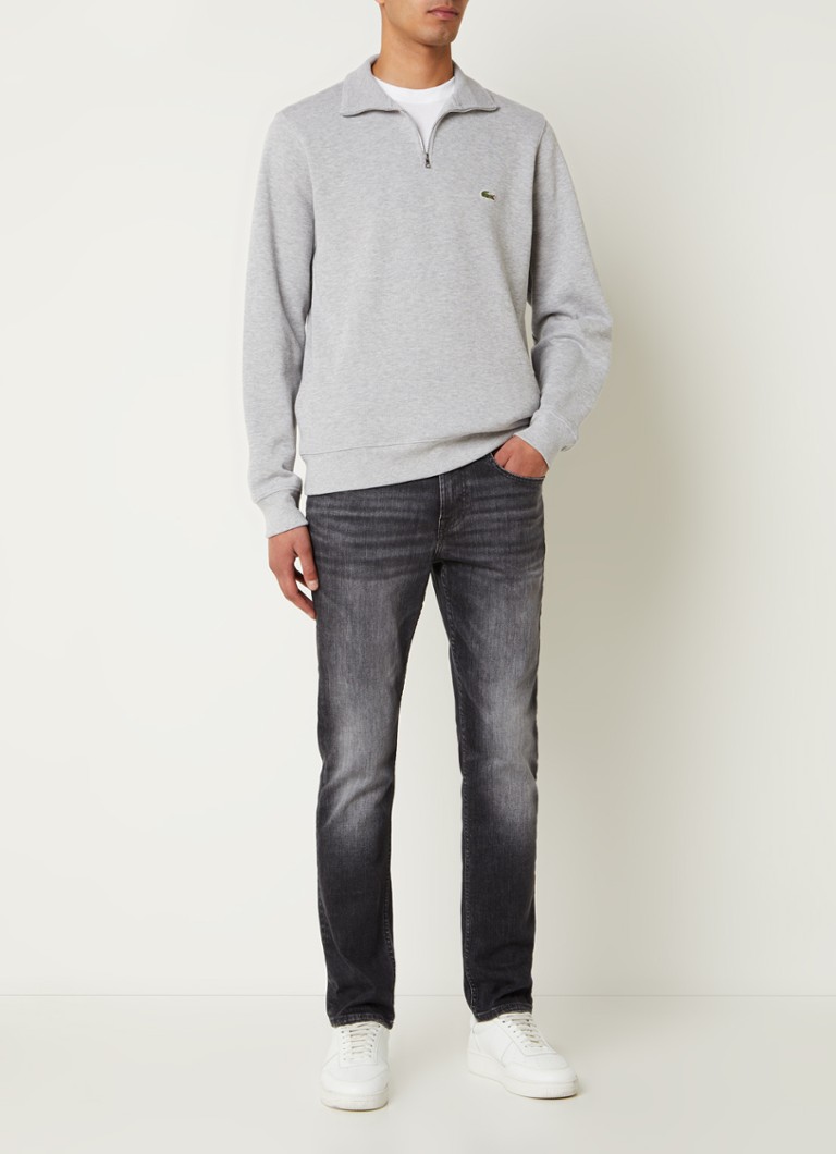 Maglione Lacoste a maglia fine con mezza zip