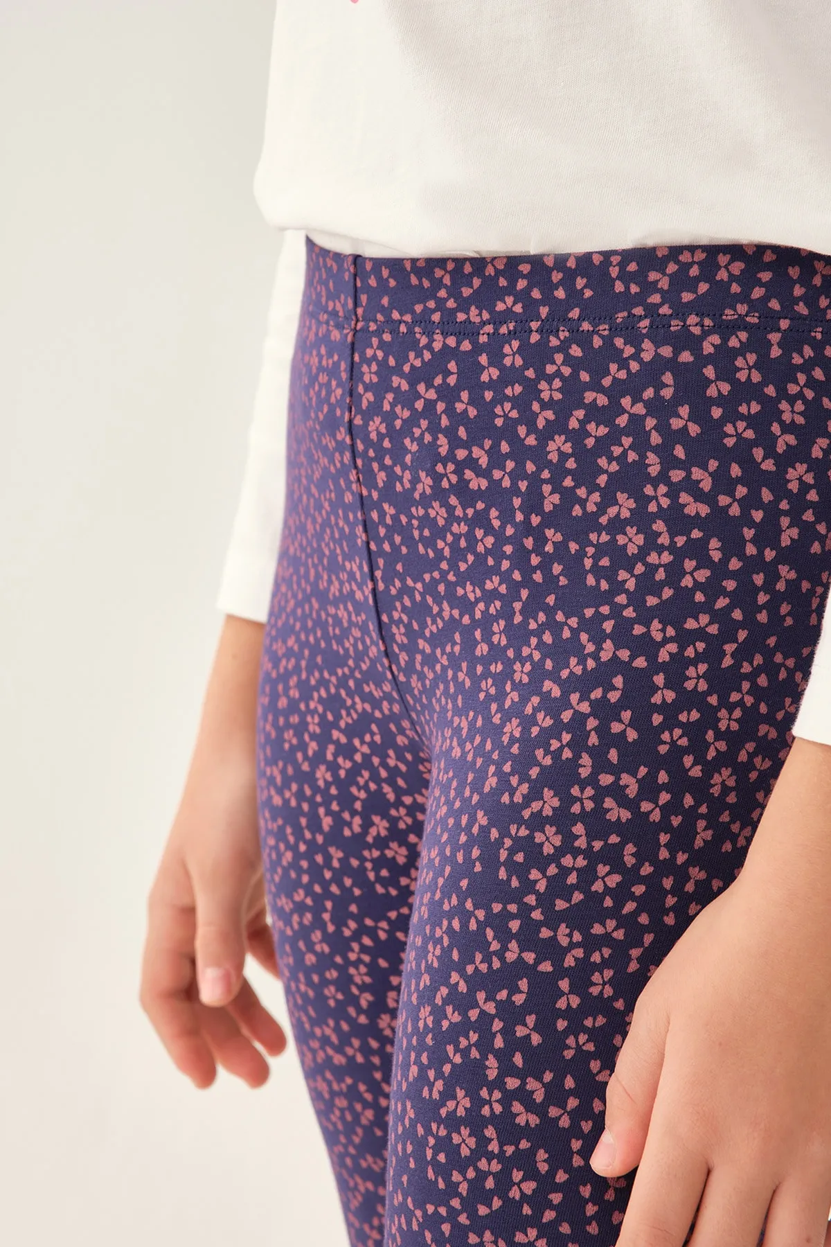 Dagi  Marineblaue bedruckte Strumpfhose