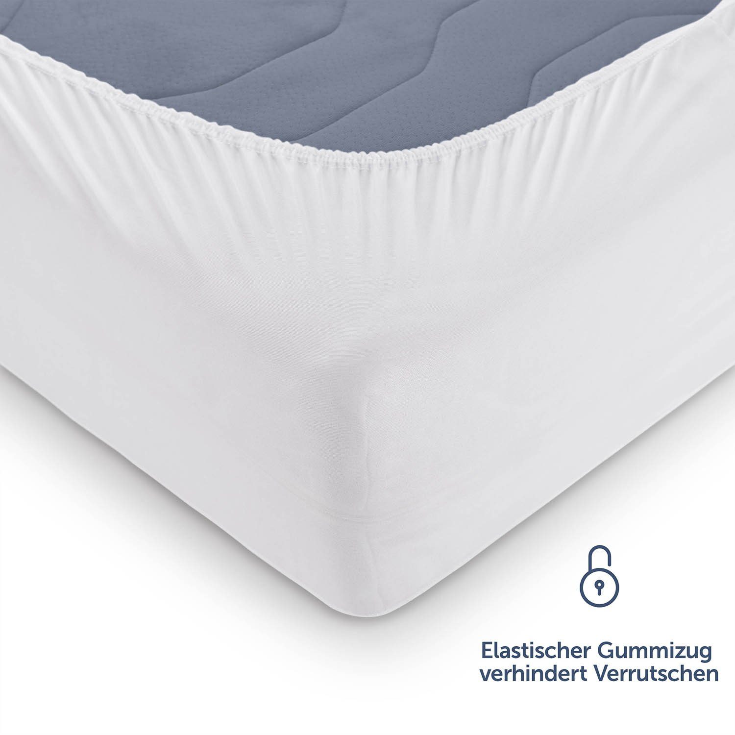 Matratzenschoner Blumtal Luxus Gesteppter Matratzenschoner – Oeko-TEX Zertifiziert Blumtal, Anti-Allergie Matratzenschoner, Waschmaschinenfester Matratzenschoner