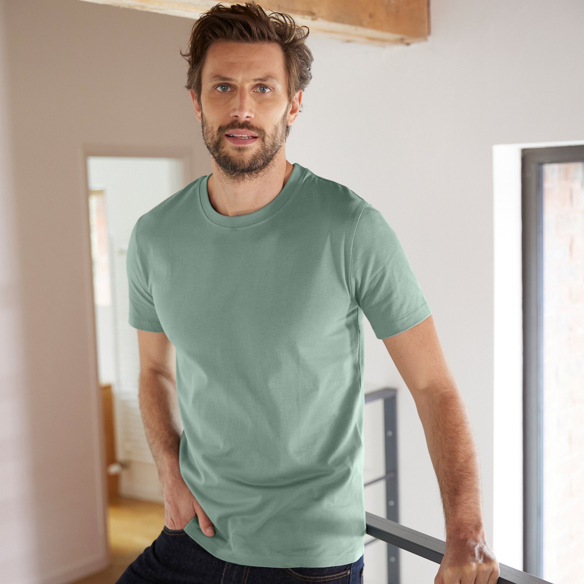 T-shirt col rond manches courtes