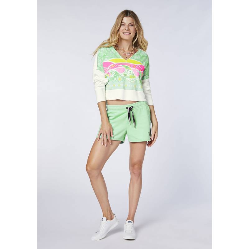 Chiemsee kurzer Loose-Fit Sweater Sweatshirt Damen
