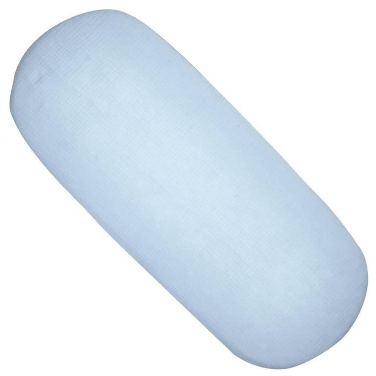 Drap housse couffin ovale en gaze de coton, Jeanne Bleu Dès la naissance bleu