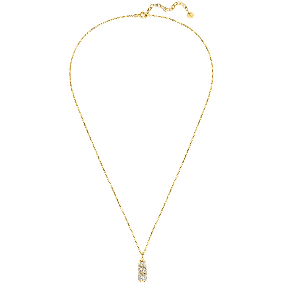 Glanzstücke München Chaîne baskets Argent sterling Oxyde de zirconium (CZ) en Or jaune collier