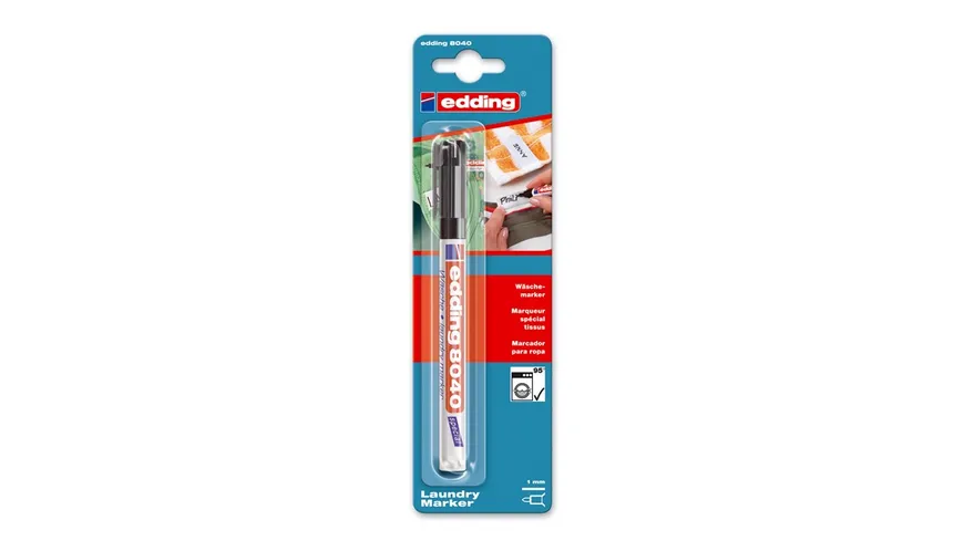 edding Wäsche-Marker 8040 permanent schwarz schwarz