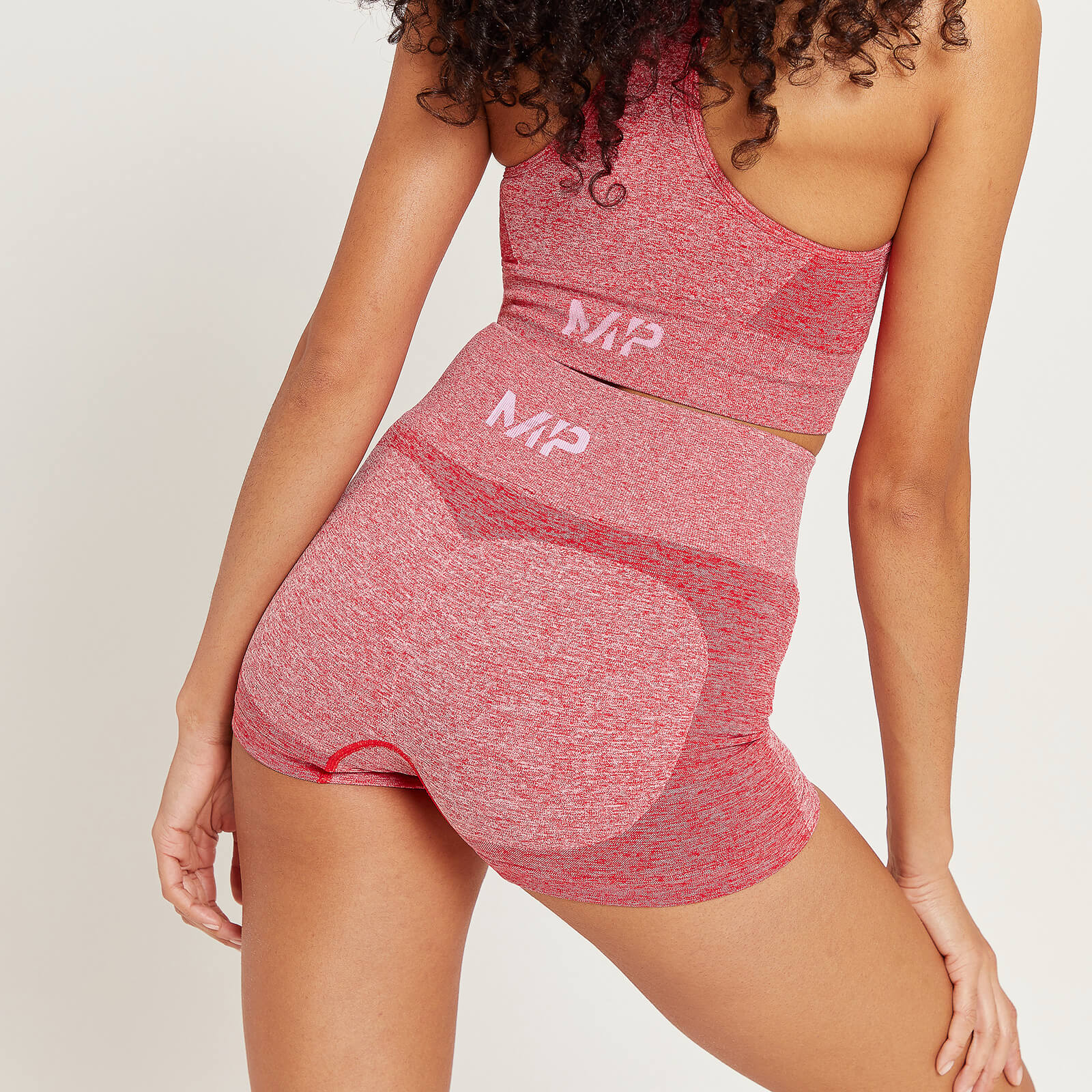 Short moulant taille haute MP Curve pour femmes – Rouge danger chiné
