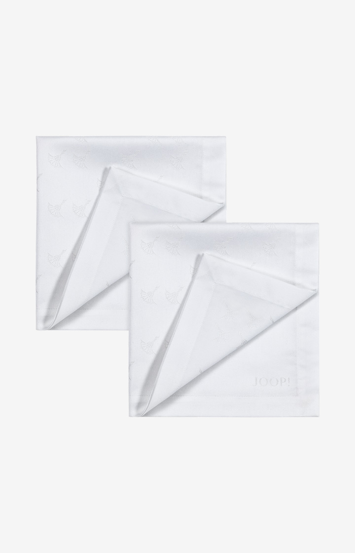 Serviette Faded Cornflower 2er Packin Weiß - 2er Set, 50 x 50 cm - im JOOP!