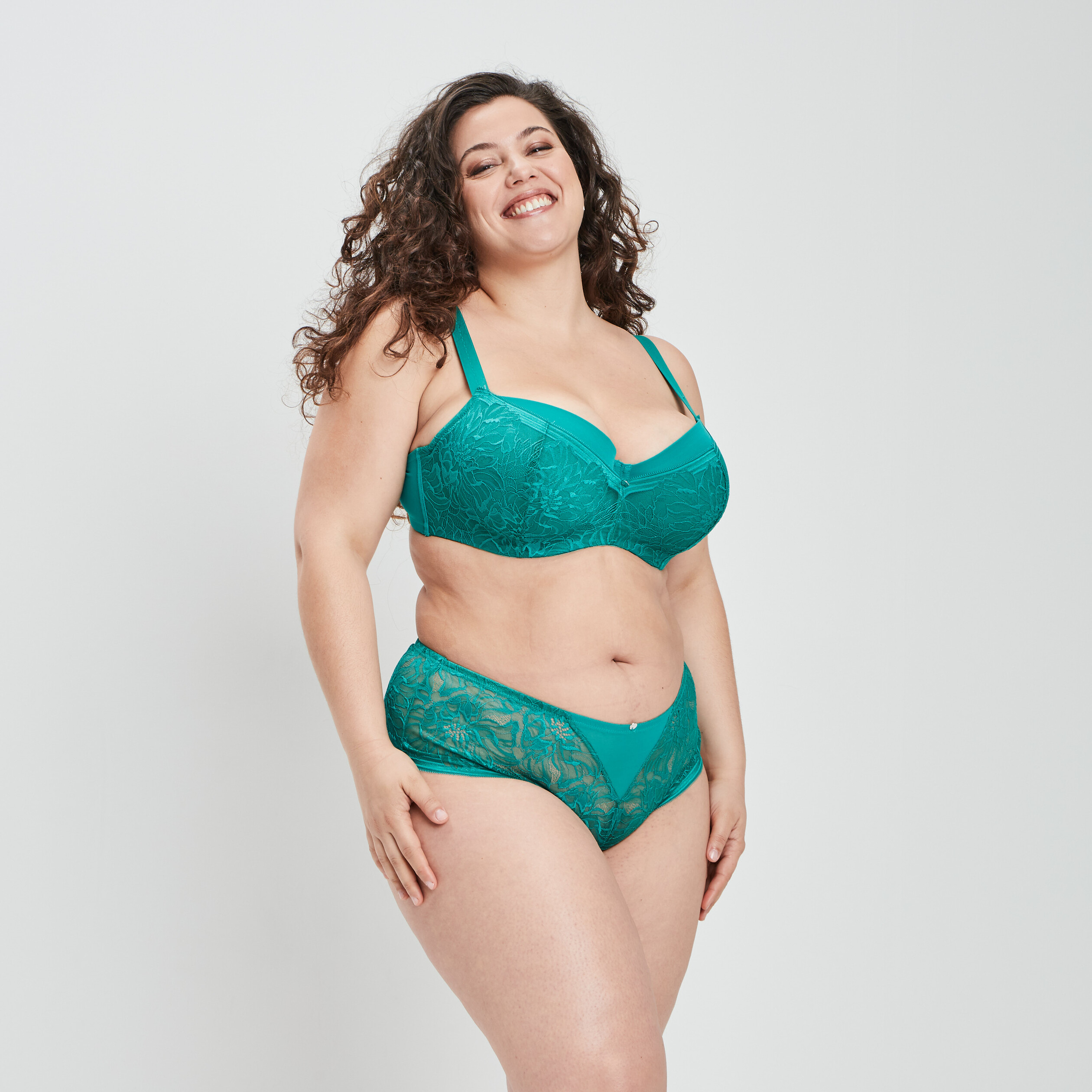 Soutien-gorge corbeille vert femme grande taille | La Halle