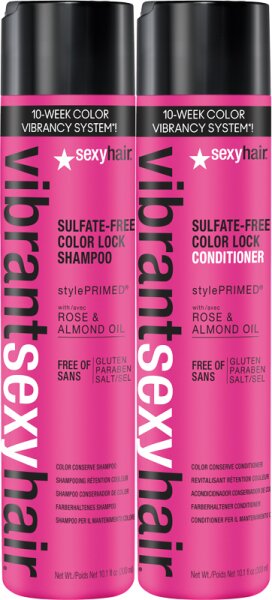 Sexyhair vibrant Sulfate-Free Color Lock Shampoo + Conditioner Haarpflegeset