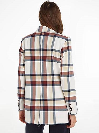 TOMMY HILFIGER Damen Blazer GLOBAL STRIPE CHECK DB BLAZER