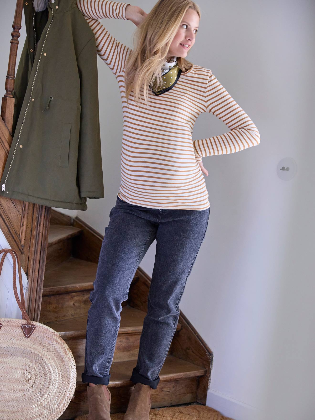 Vertbaudet Umstandsshirt BASIC Oeko-Tex - ocker