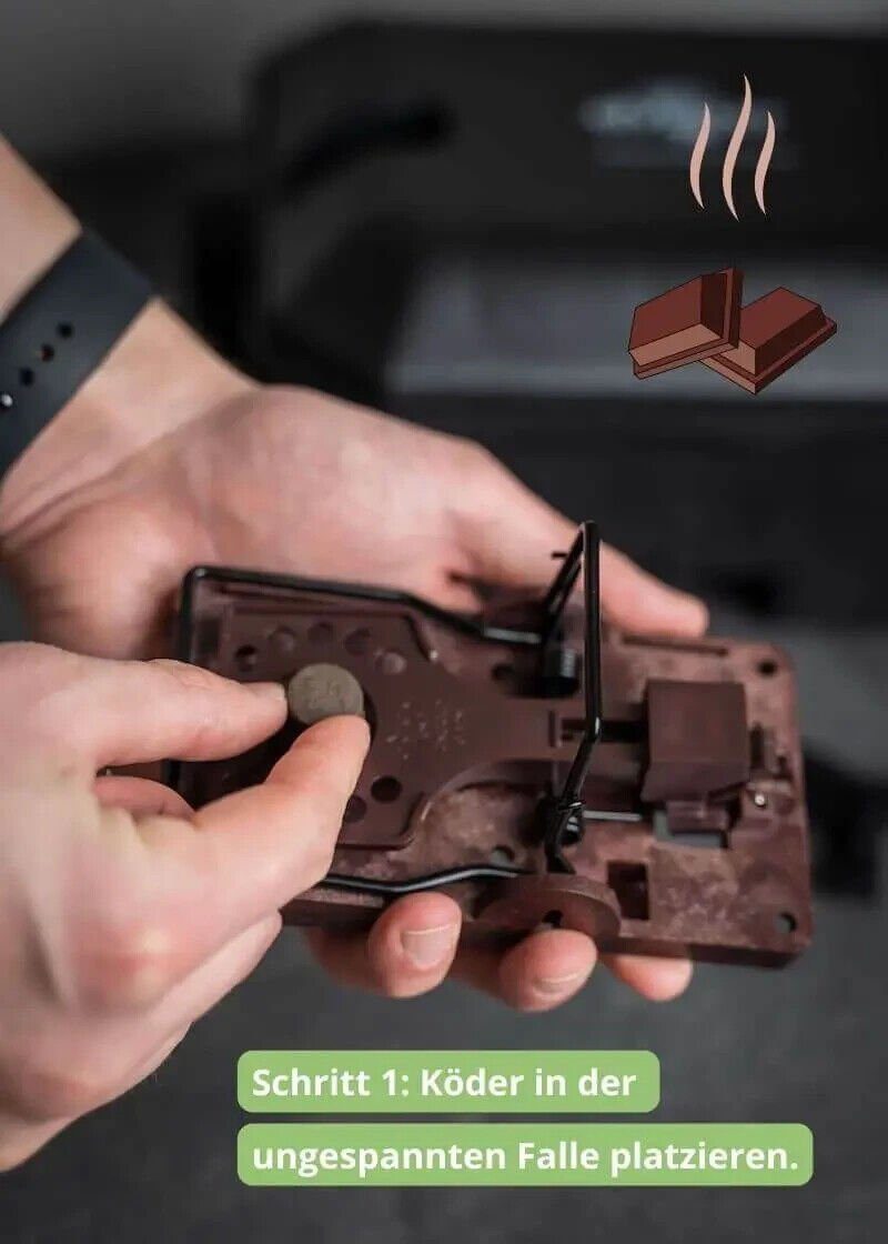Vanguard Schlagfalle Rattenfalle VANGUARD, Sicher für Haustier & Kinder, inkl. Gratis Köder
