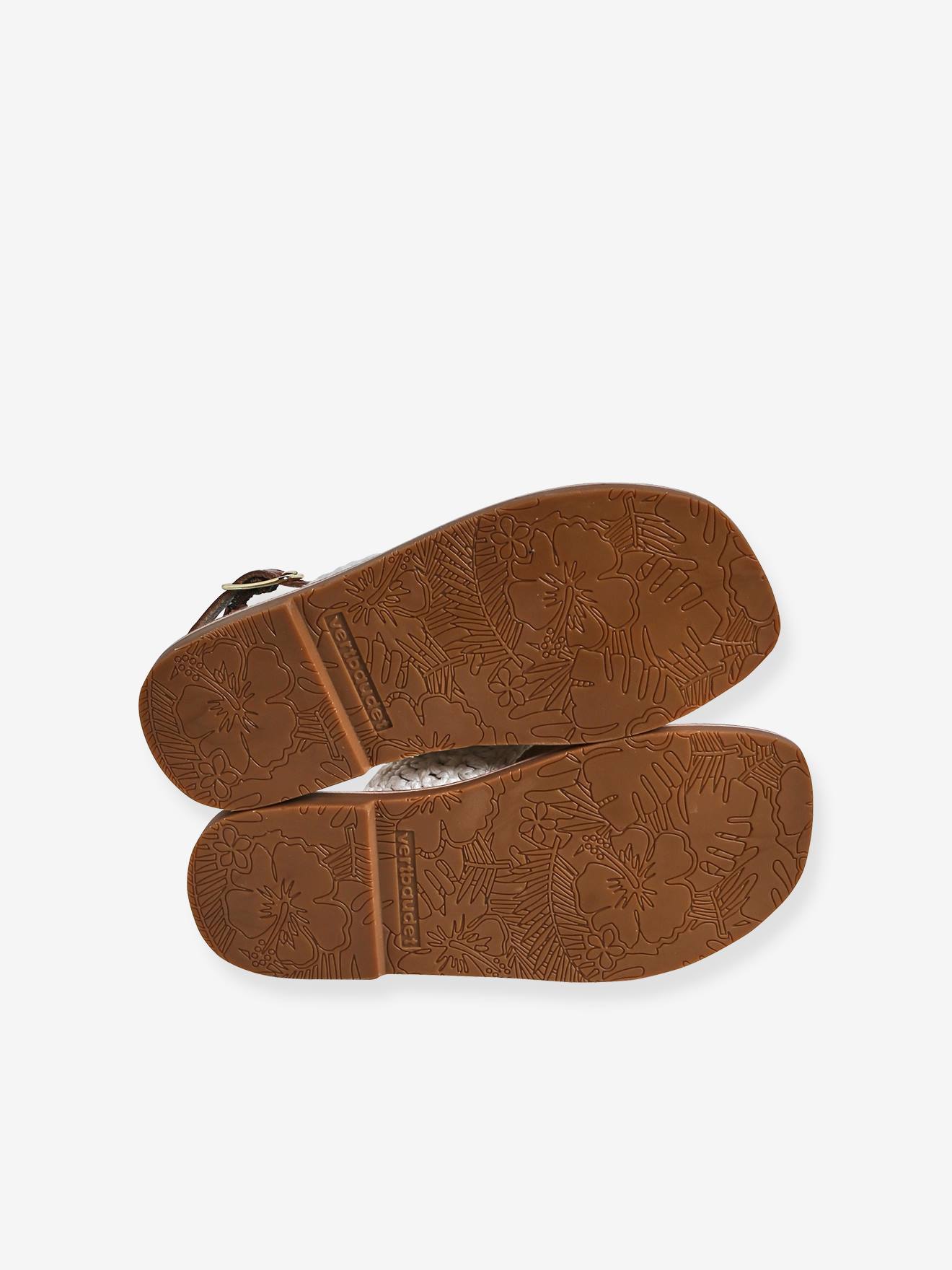 Vertbaudet Kinder Sandalen mit überkreuzten Riemen - wollweiß