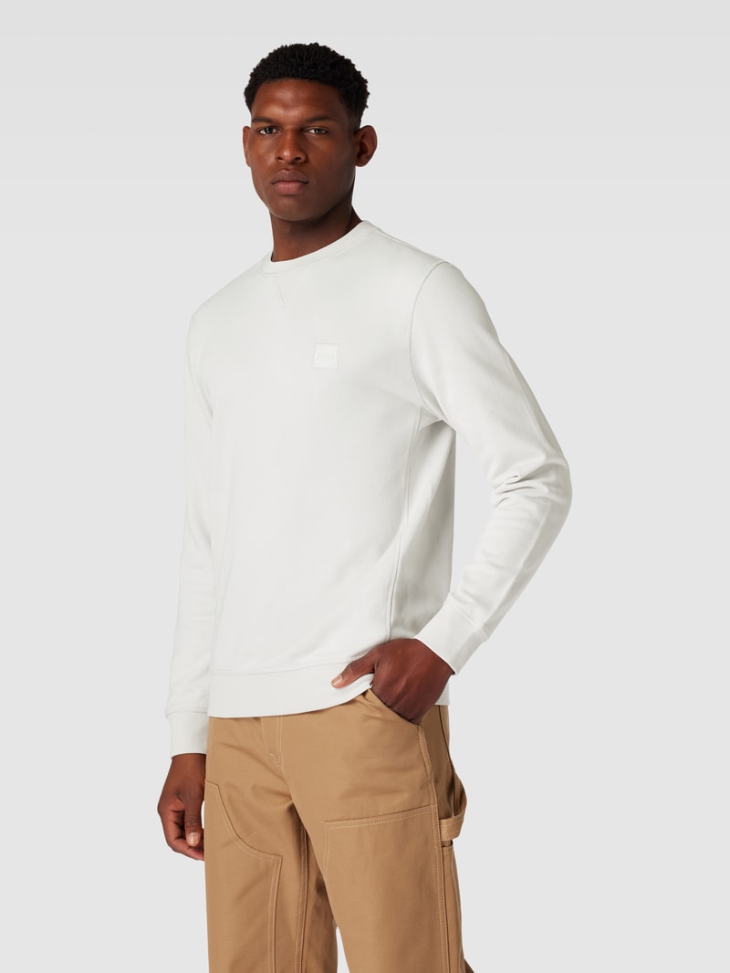 Sweatshirt mit Rundhalsausschnitt Modell 'WESTART' in hellgrau