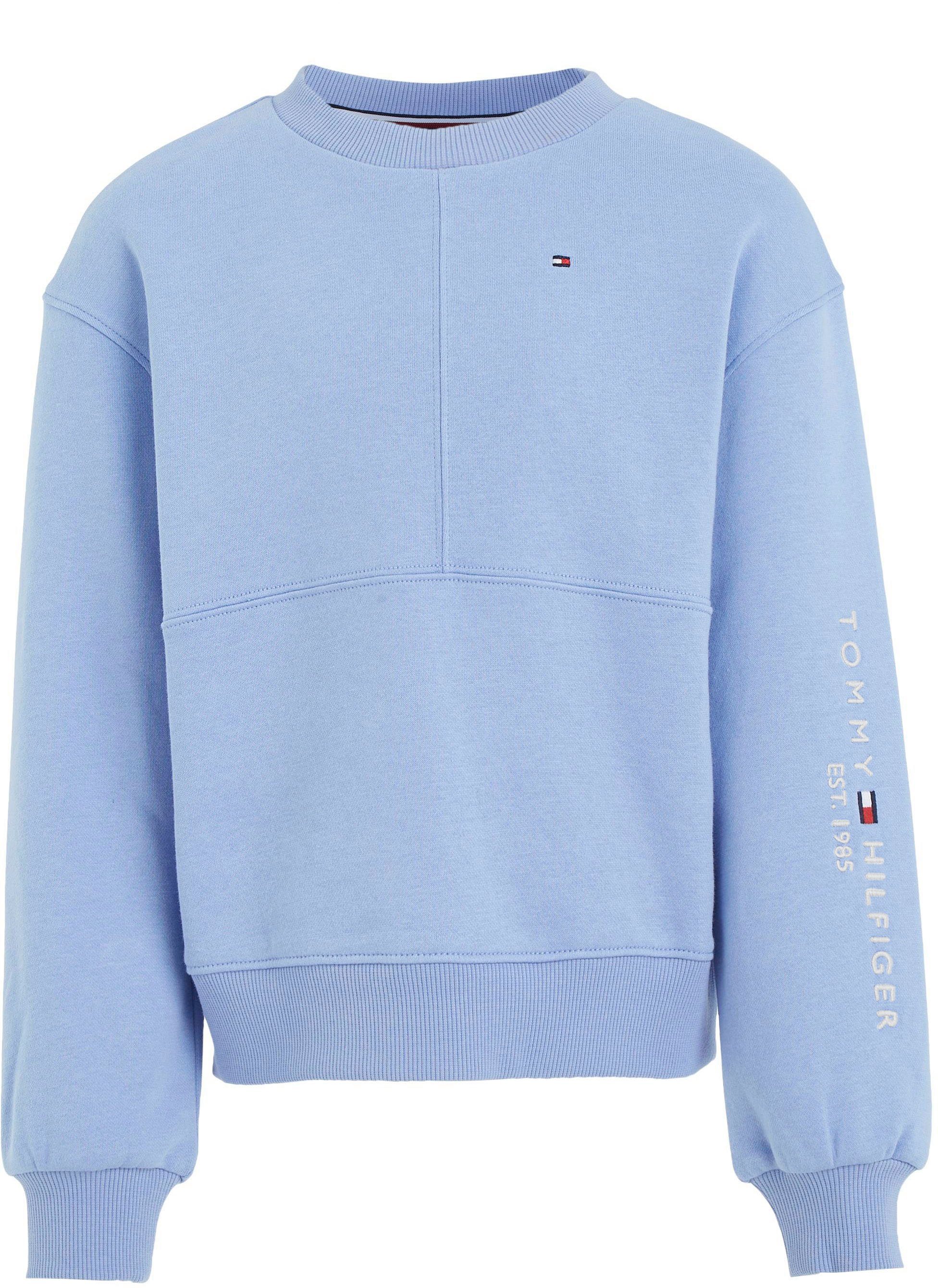 Tommy Hilfiger Sweatshirt ESSENTIAL CNK SWEATSHIRT Kinder Kids Junior MiniMe,mit Kontrastnähten