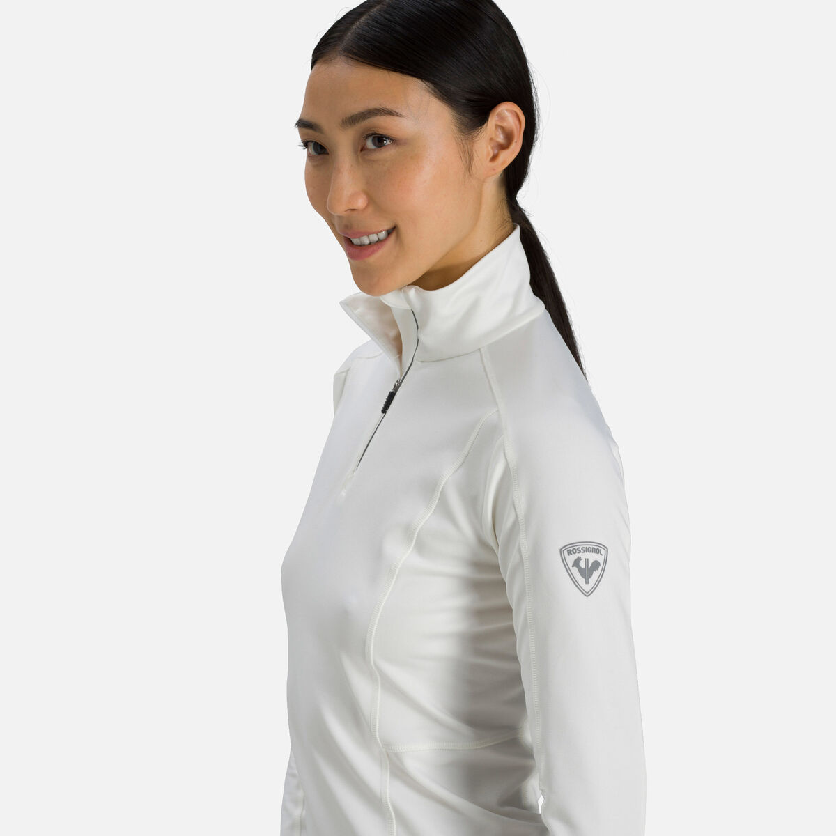 Damenoberteil Baselayer Classique mit halbem Reißverschluss