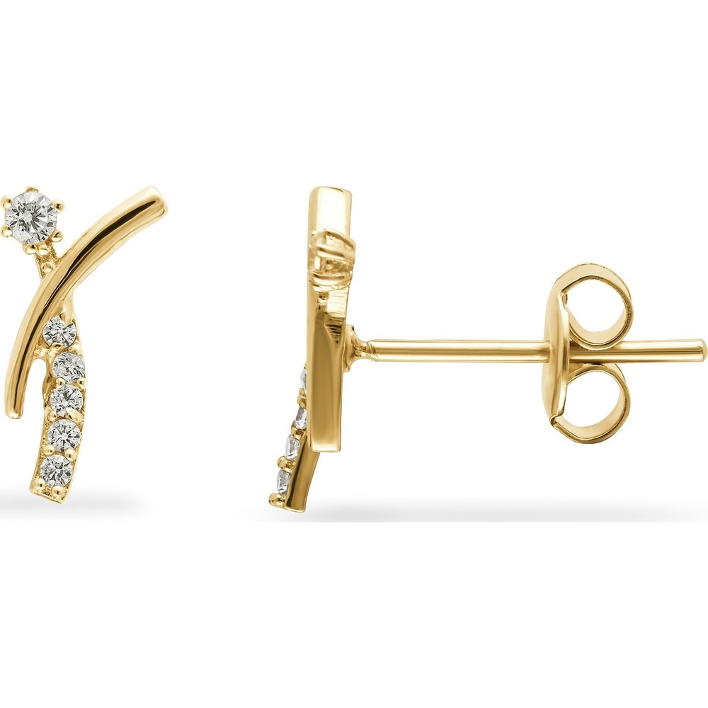 FAVS Boucles d'oreilles à fermoir à poussette 585 Or jaune Boucles d'oreilles