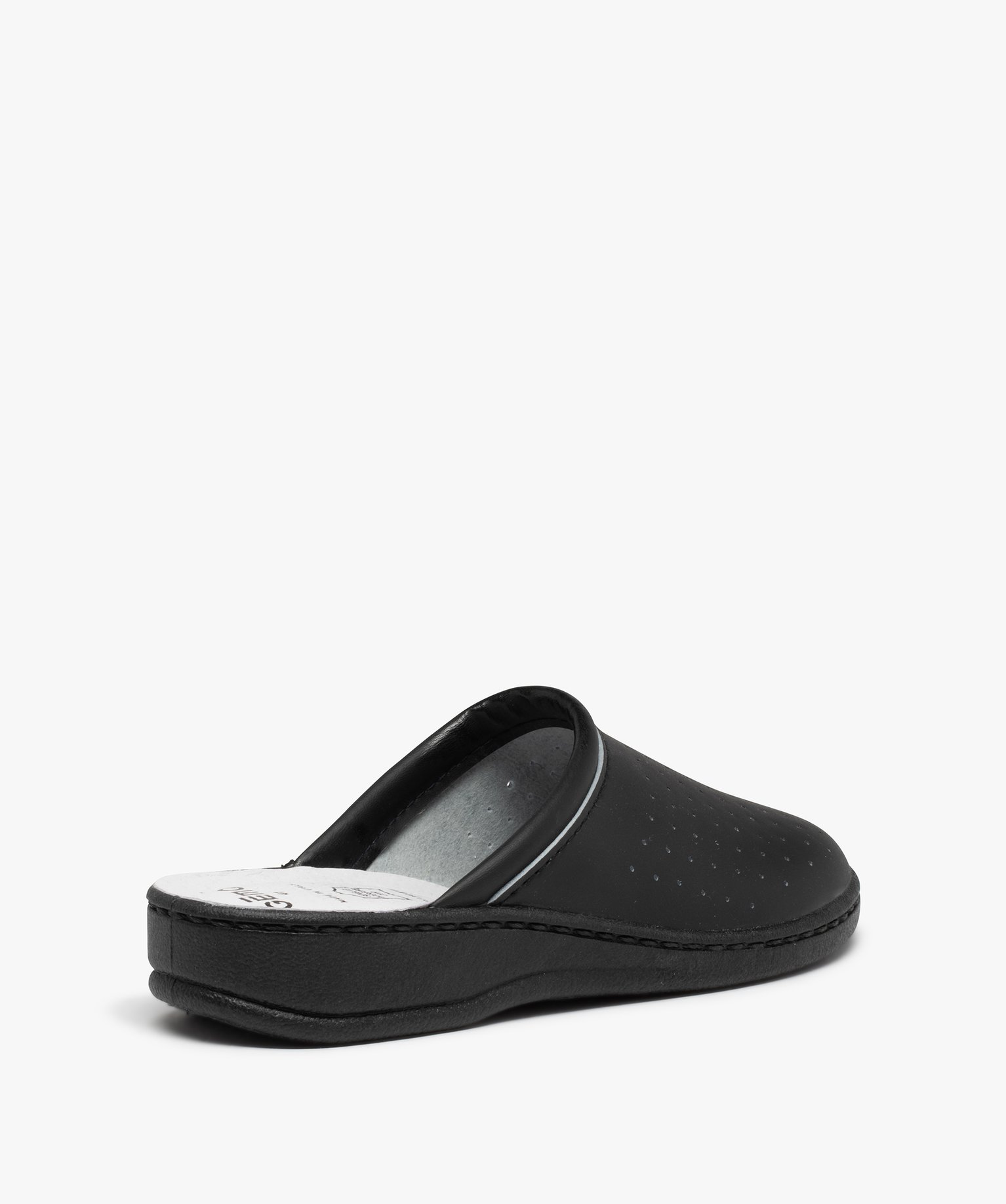 Sabots homme confort dessus uni perforé noir | GEMO