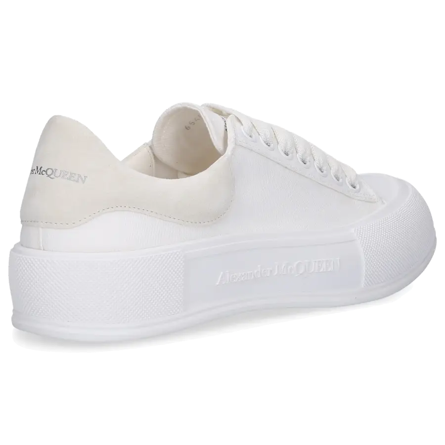 Alexander McQueen - Sneaker low DECK PLIMSOLL Baumwolle - weiß