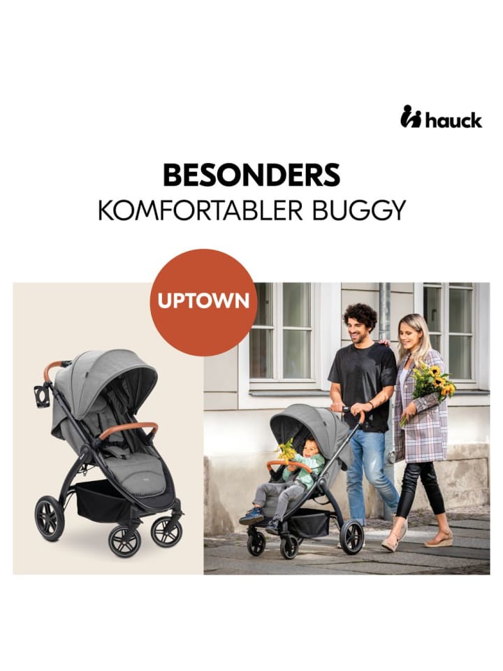 Hauck Buggy & Sportwagen UpTown Black (mit Liegefunktion, in grau günstig kaufen onesize