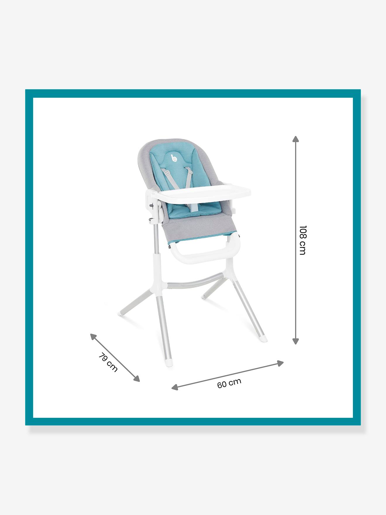 Chaise haute Slick 2 en 1 BABYMOOV blanc bleu gris