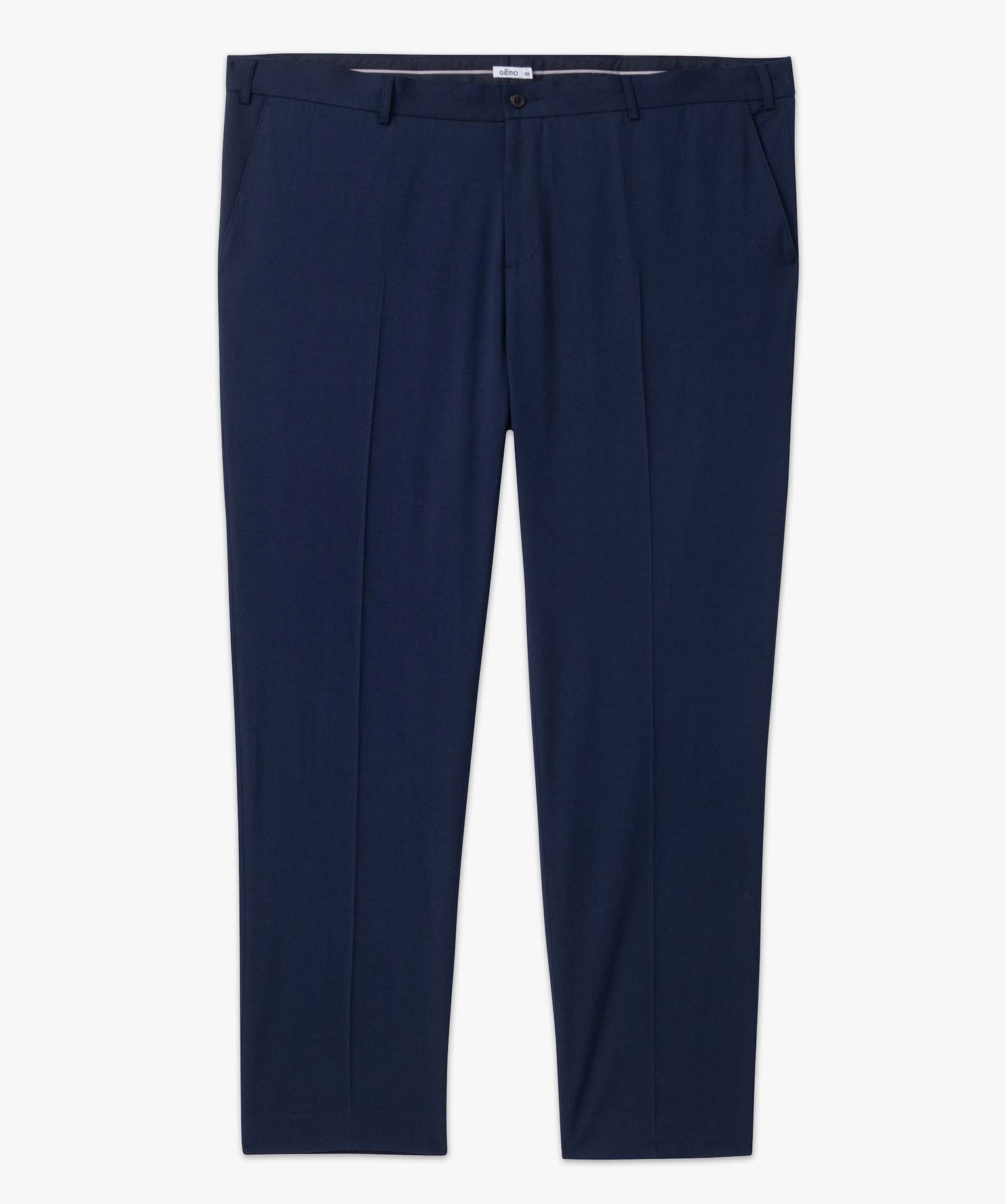 Pantalon de costume homme grande taille bleu fonce | GEMO
