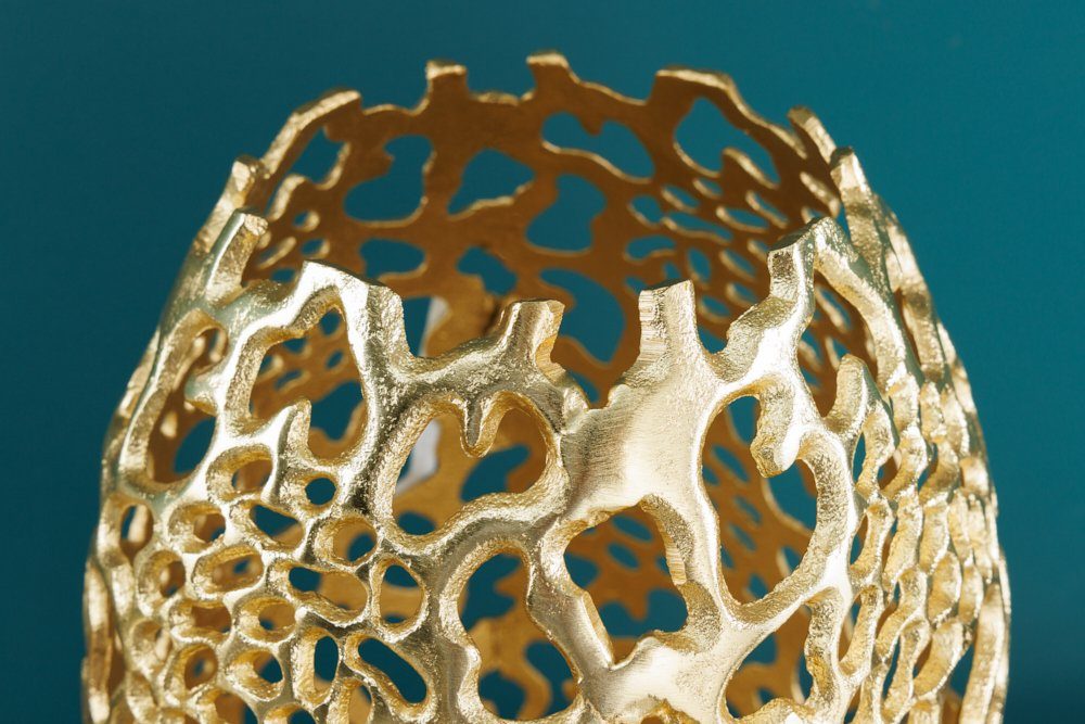 riess-ambiente Dekovase ABSTRACT LEAF 50cm gold (Einzelartikel, 1 St), Wohnzimmer · Handmade · Metall · Vase · Gold-Optik · Schlafzimmer