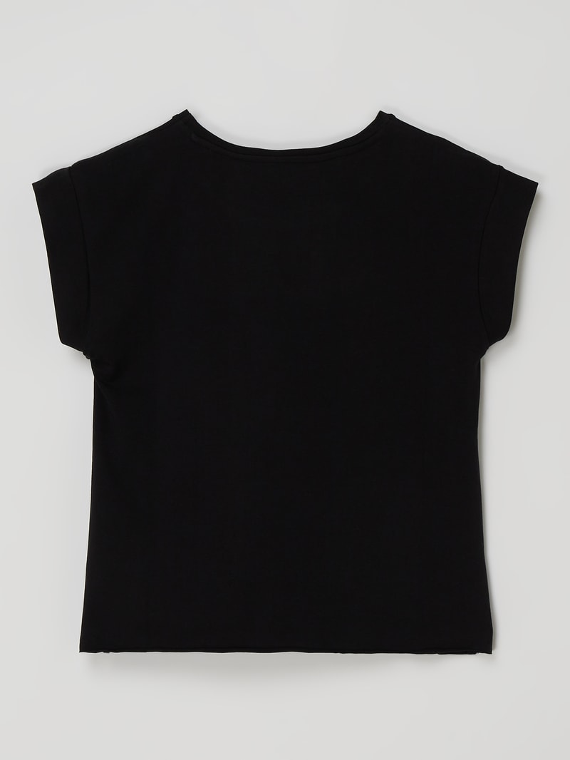 T-Shirt mit Logo in schwarz