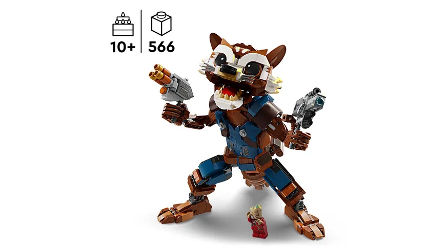 LEGO Marvel 76282 Rocket & Baby Groot, baubares Superhelden–Spielzeug