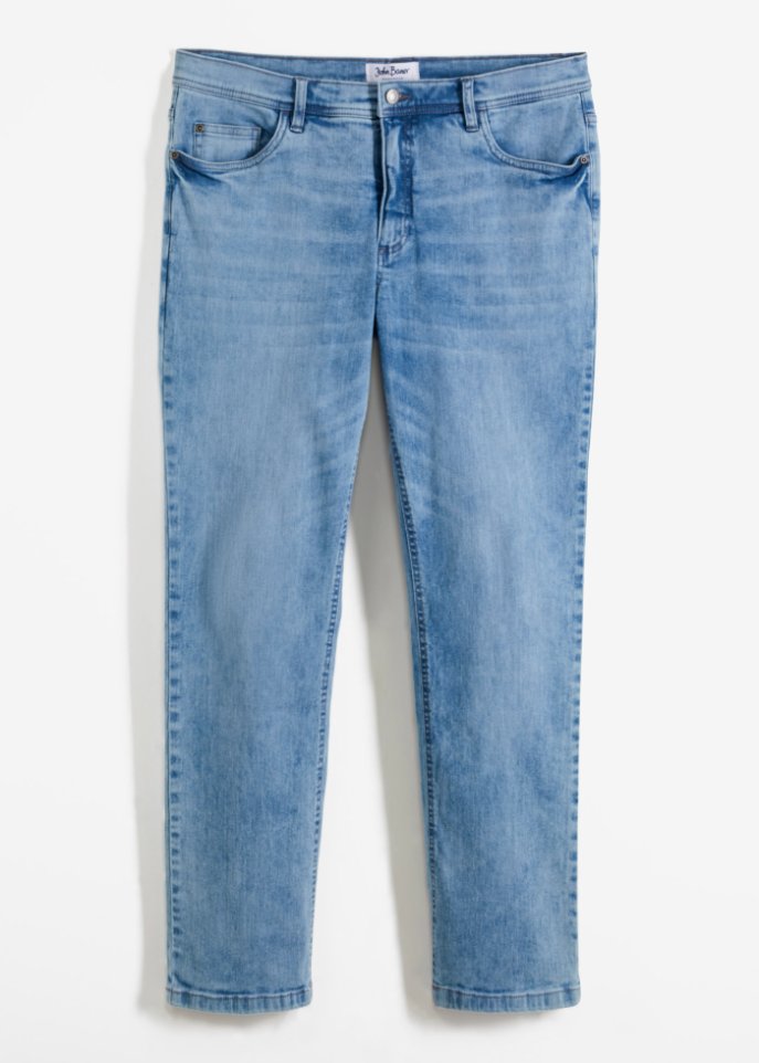 Regular Fit Stretch-Jeans m. Komfortschnitt, Straight