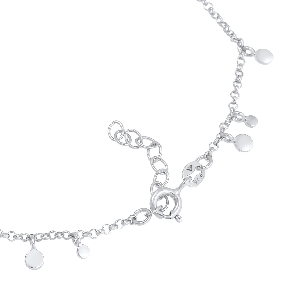 Elli Elli Bracelet Plättchen Coin Kreis Boho Look 925 Silber Bracelet