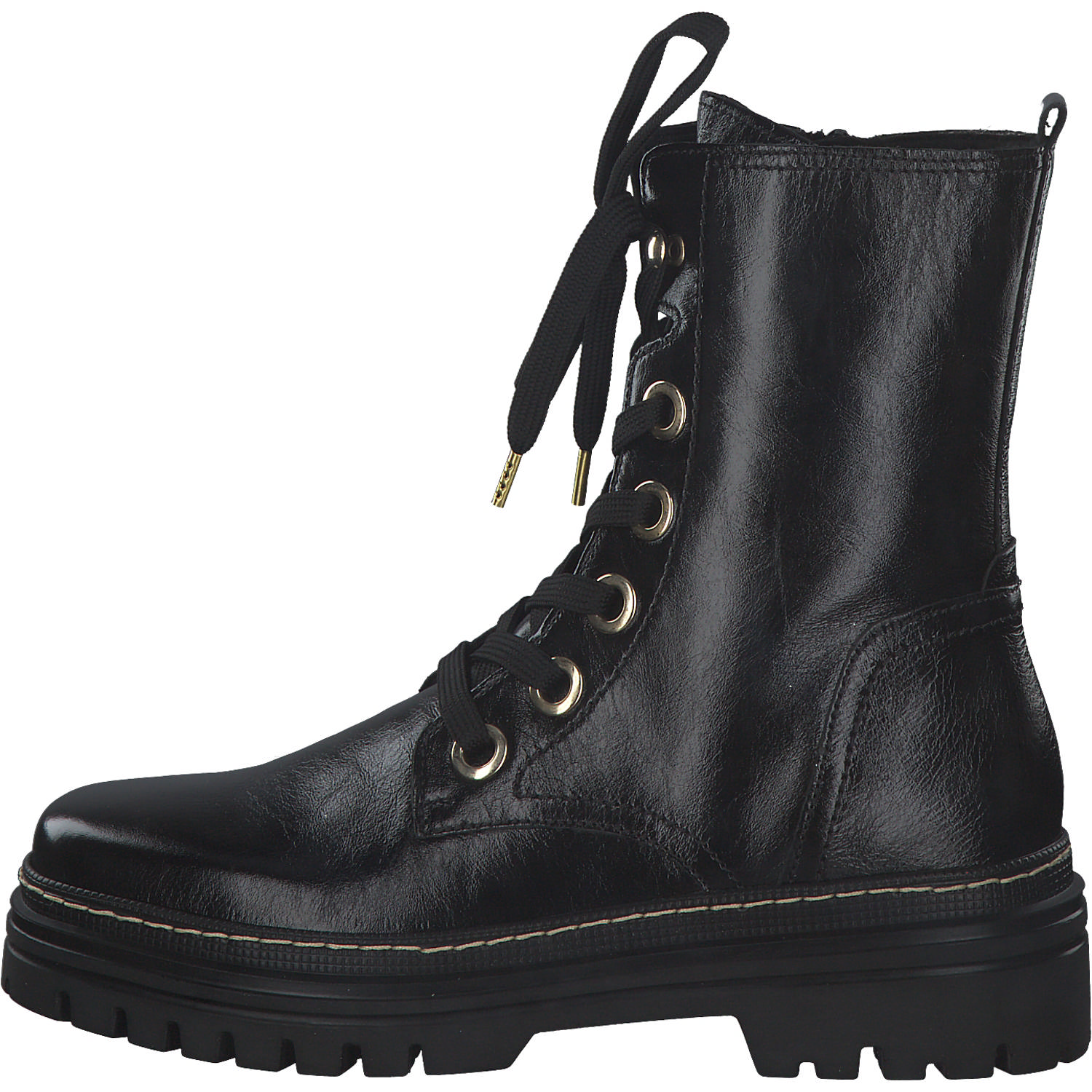 Gabor 71.721, Schnürstiefeletten, Damen, schwarz (gold)