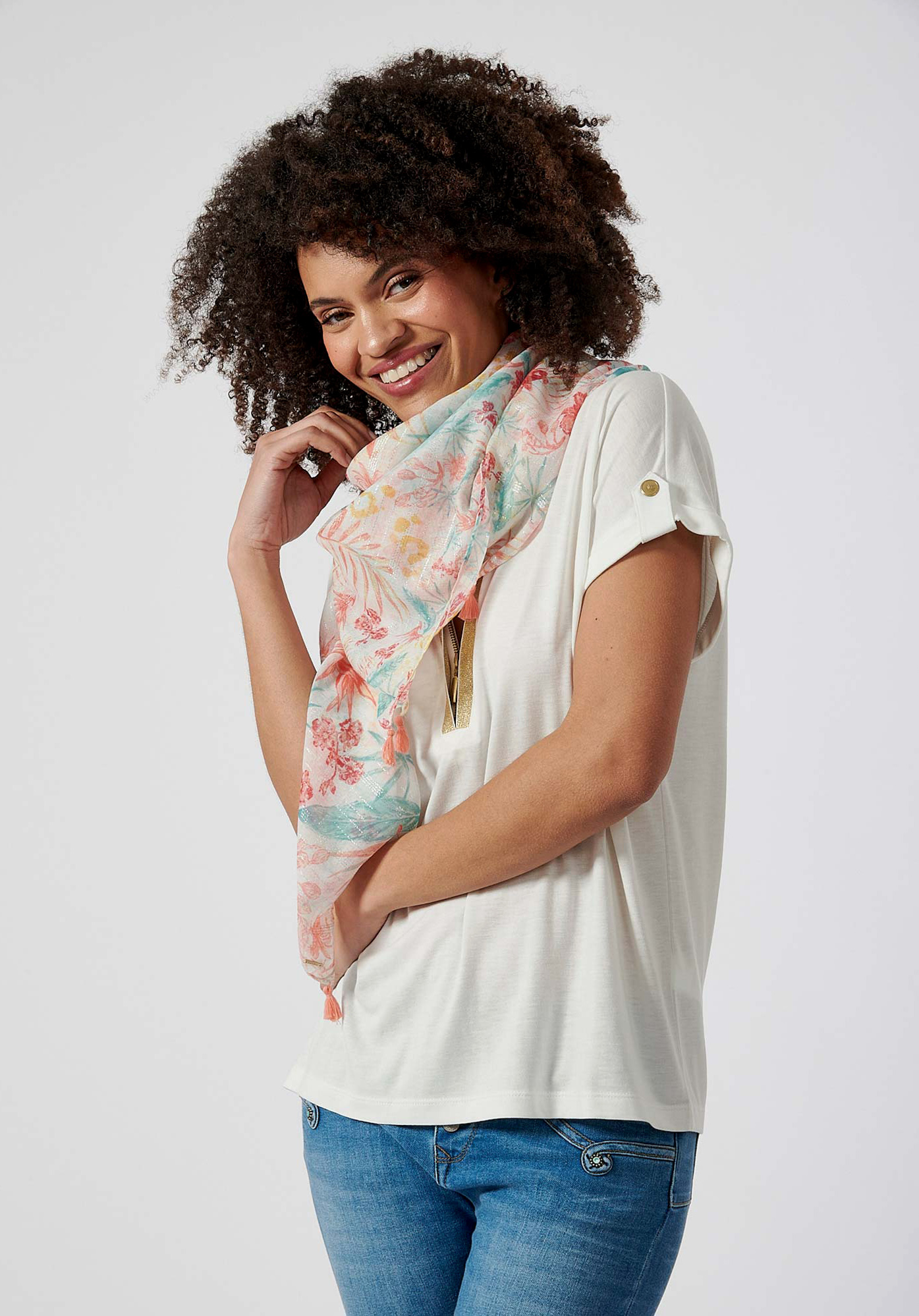 FOULS  Chèche fleuri femme