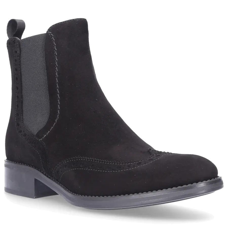 EN AVANT - Chelsea Boots 920-08 Veloursleder - schwarz